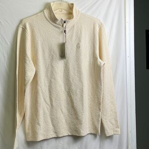PLAYER PREFERRED™ WAFFLE KNIT PULLOVER - Cream